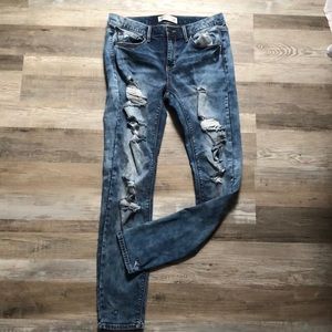 Distressed jeans